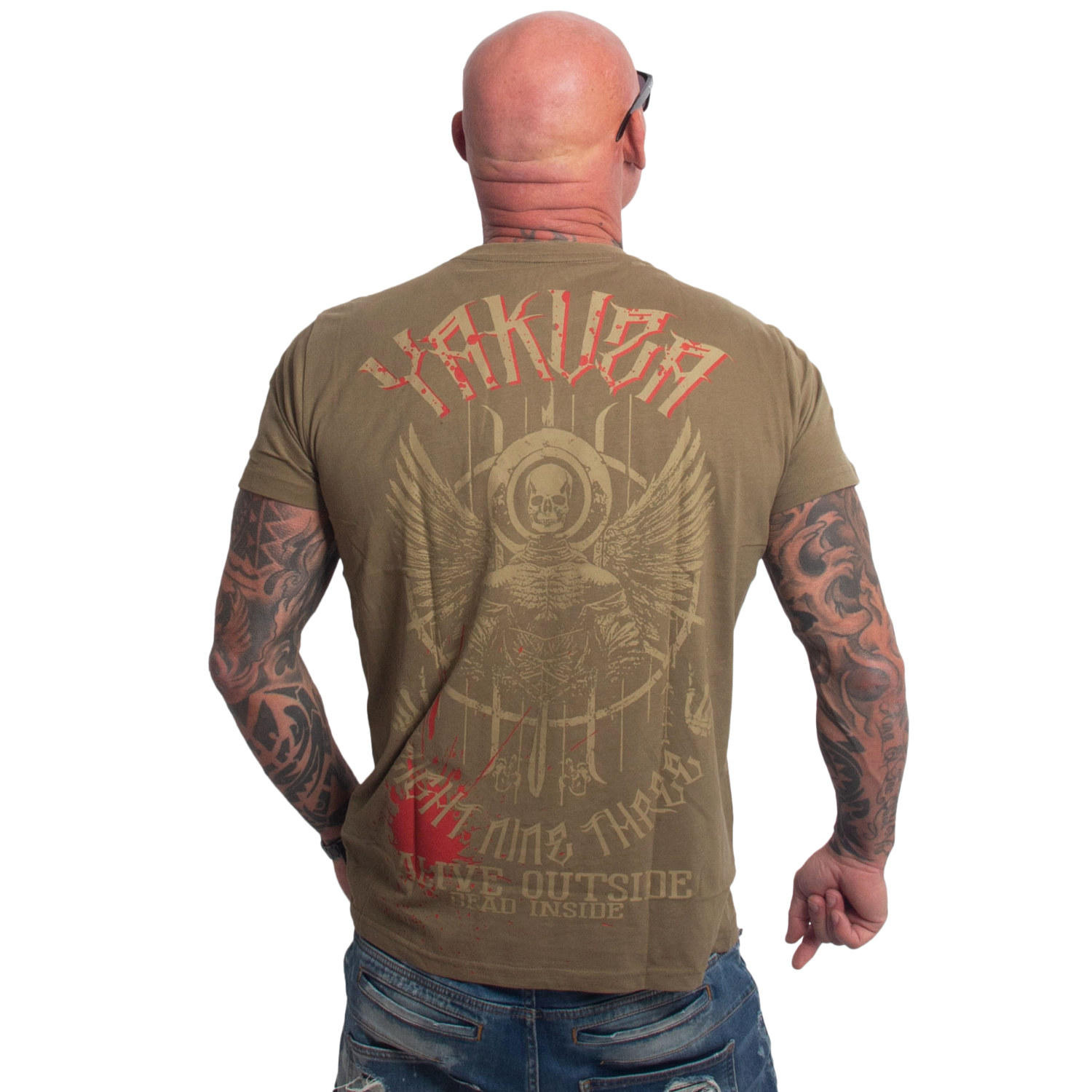 Pánské triko Yakuza Outside Regular 27001 burnt olive Velikost: XL