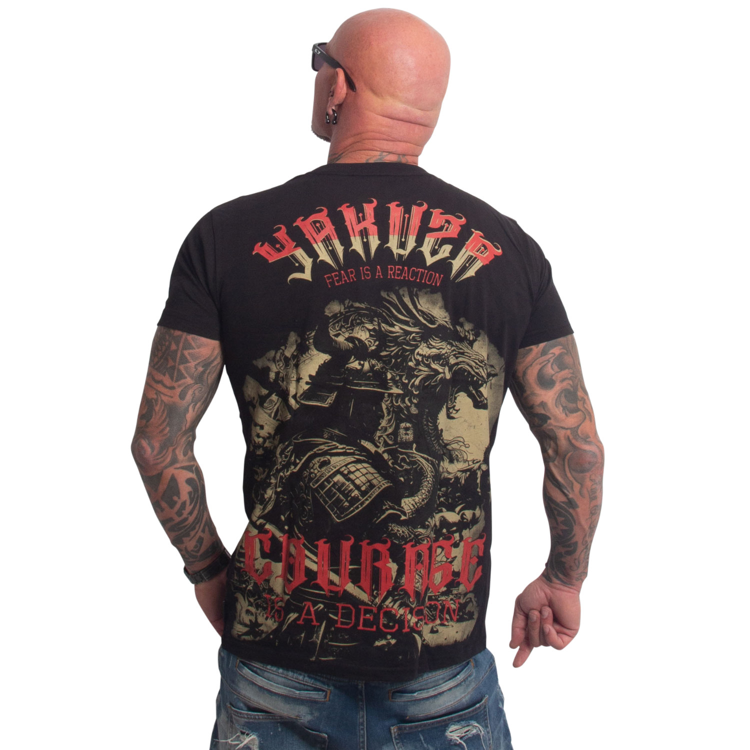 Pánské triko Yakuza Courage Regular 27003 black Velikost: 4XL