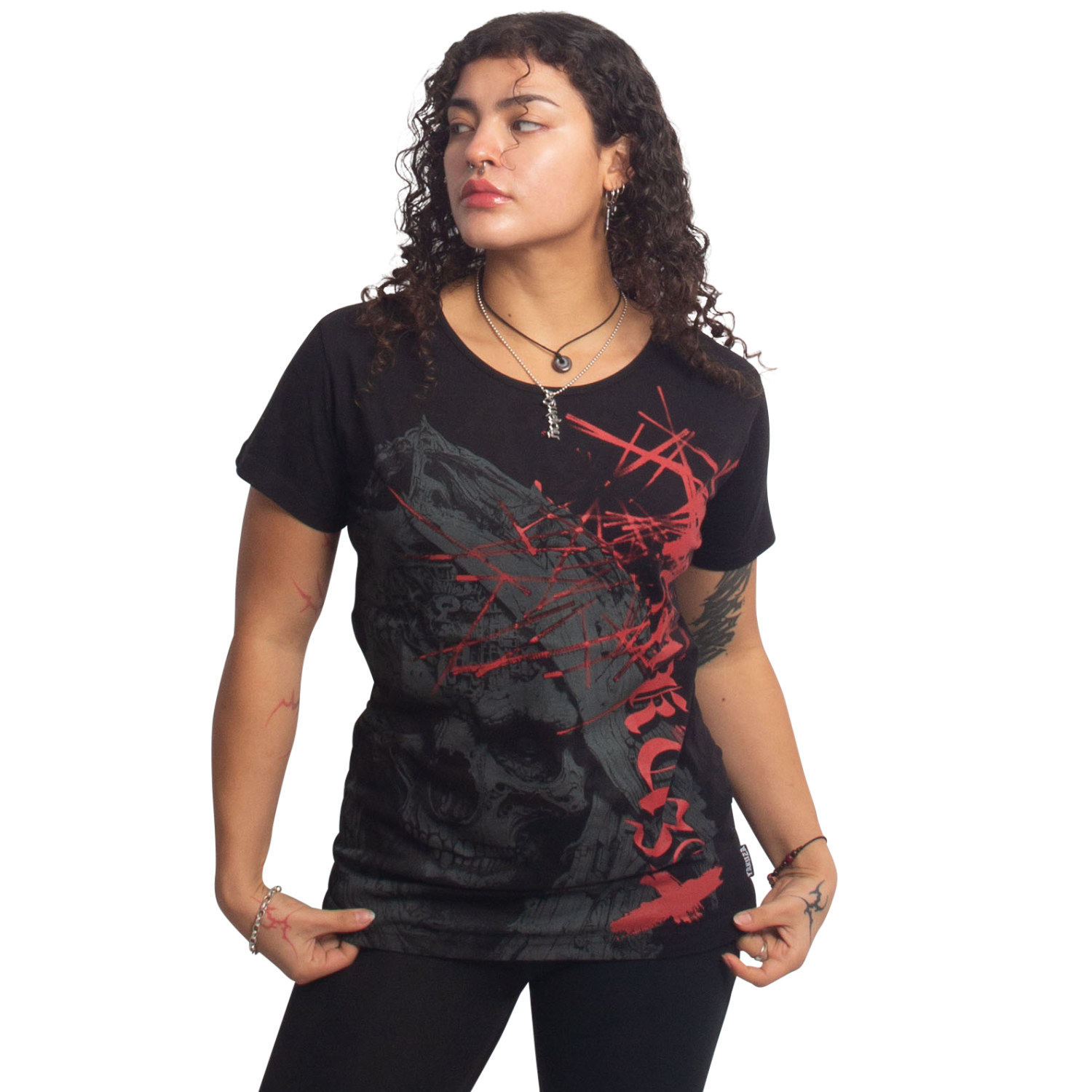 Levně Dámské triko Yakuza Dark Angel Urban Crew 27129 black