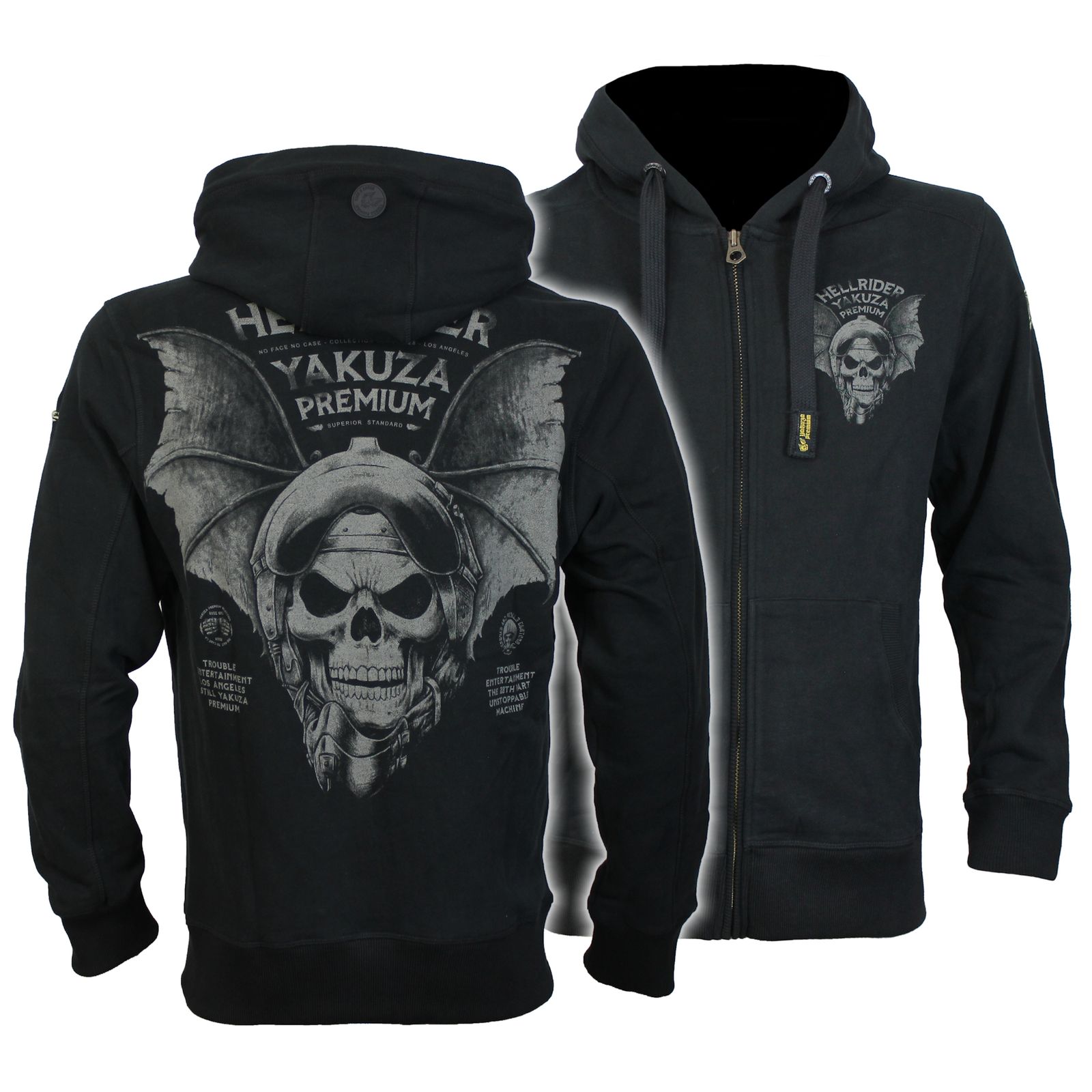 Pánská mikina Yakuza Premium s kapucí 4024 black Velikost: M