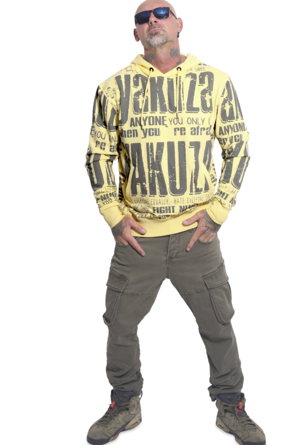 Pánská mikina s kapucí Yakuza Anyone 23006 pale banana Velikost: M