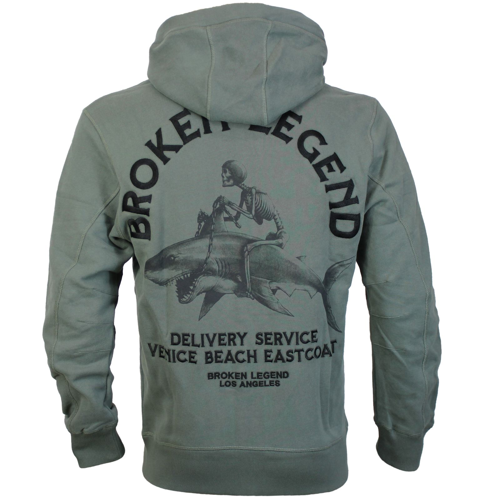 Pánská mikina Yakuza Premium s kapucí BL211 grey olive Velikost: XL