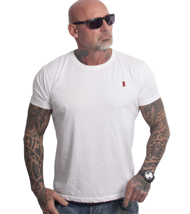 Pánské triko Yakuza Plain Regular Basic 25048 white Velikost: S