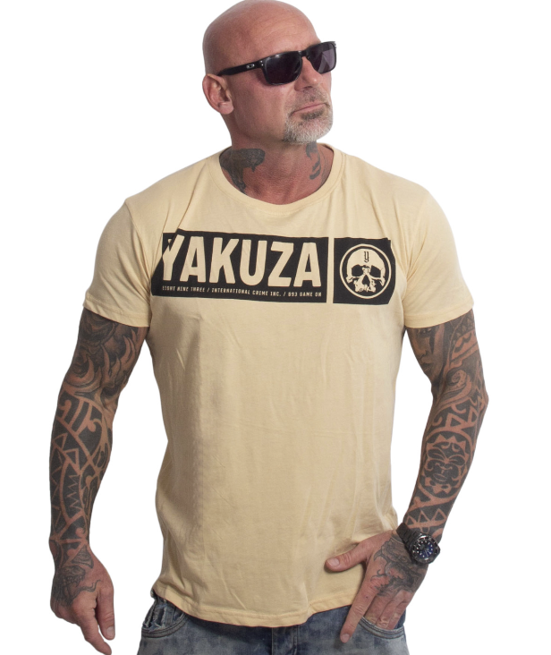 Pánské triko Yakuza Bleak Regular Basic 25046 beige Velikost: XL