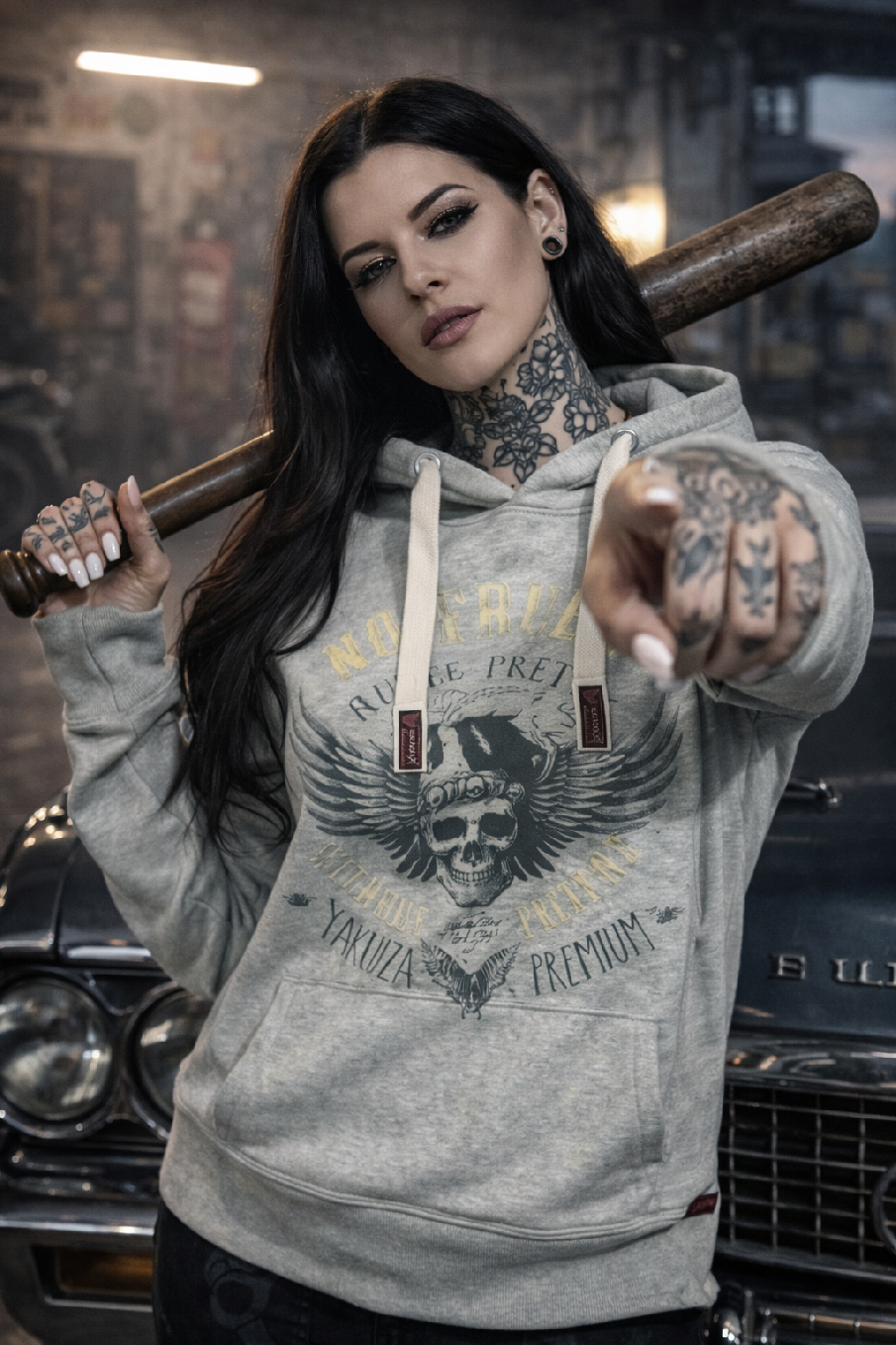 Levně Yakuza premium dámská mikina 3837 light olive melange