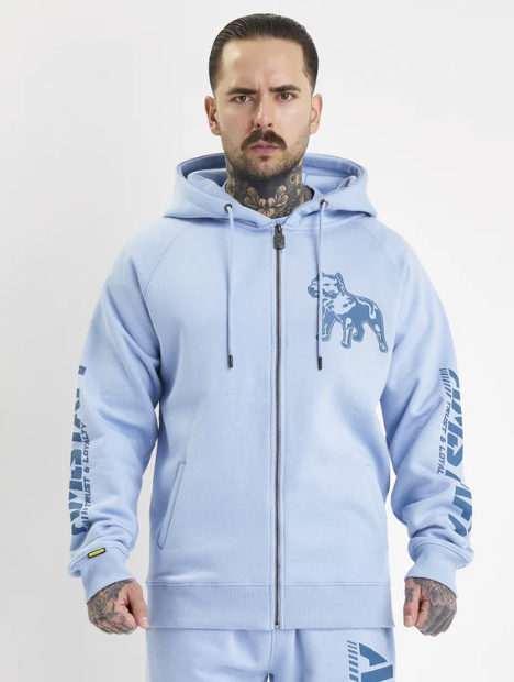 Pánská Mikina s kapucí a zipem Amstaff Logo 2.0 horizon Velikost: M