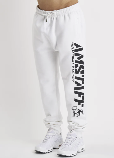 Levně Pánské Tepláky Amstaff Logo 2.0 white/black