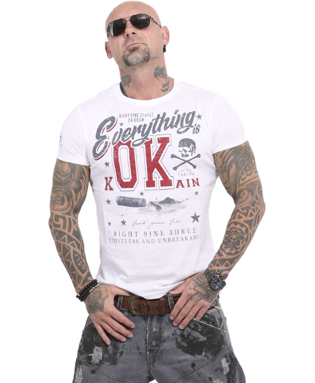 Pánské triko Yakuza TSB 14042 white Velikost: 3XL