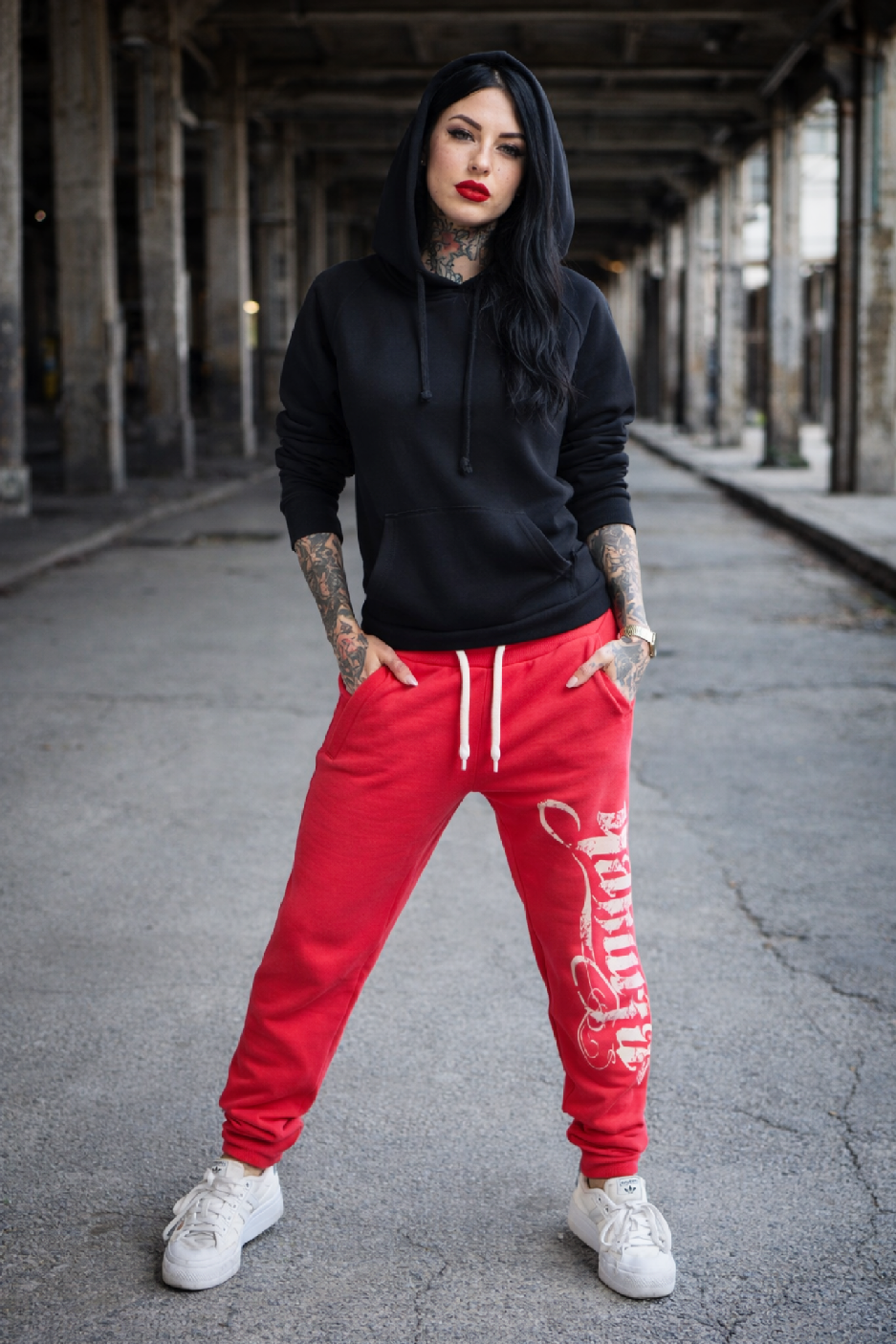 Levně Yakuza Dámské tepláky JOHB 90115 geranium
