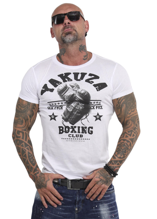 Pánské triko Yakuza TSB 14088 white Velikost: 4XL