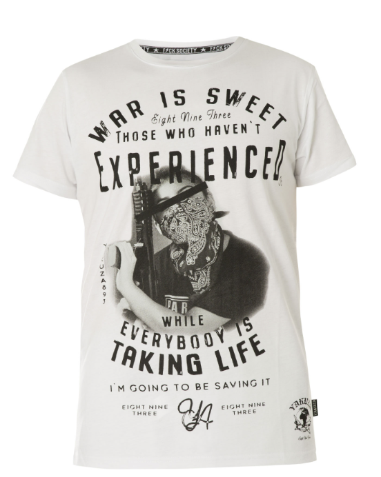 Levně Pánské triko Yakuza Sweet War 15018 white