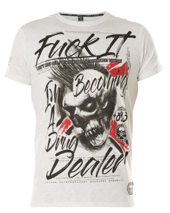 Levně Pánské triko Yakuza 12014 white