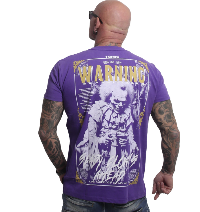 Levně Pánské triko Yakuza Scary Clowns 27019 prism violet