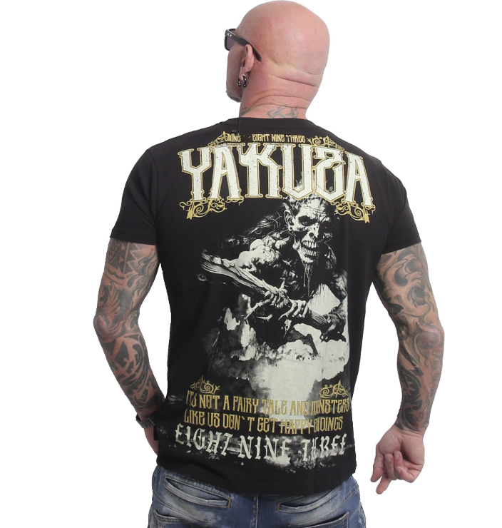 Levně Pánské triko Yakuza Fairy Tale Regular 27007 black