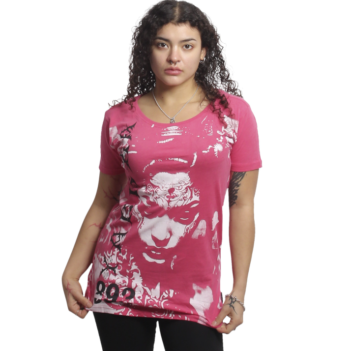 Levně Dámské triko Yakuza Mystic Curved 27118 claret red