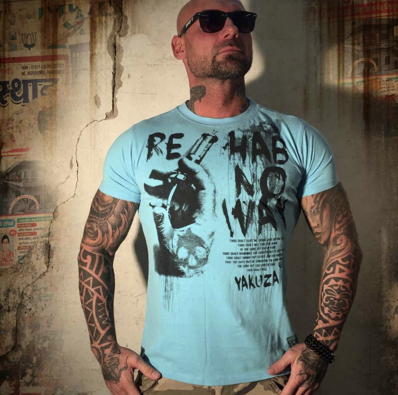 Levně Pánské triko Yakuza TSB-511 blue atoll