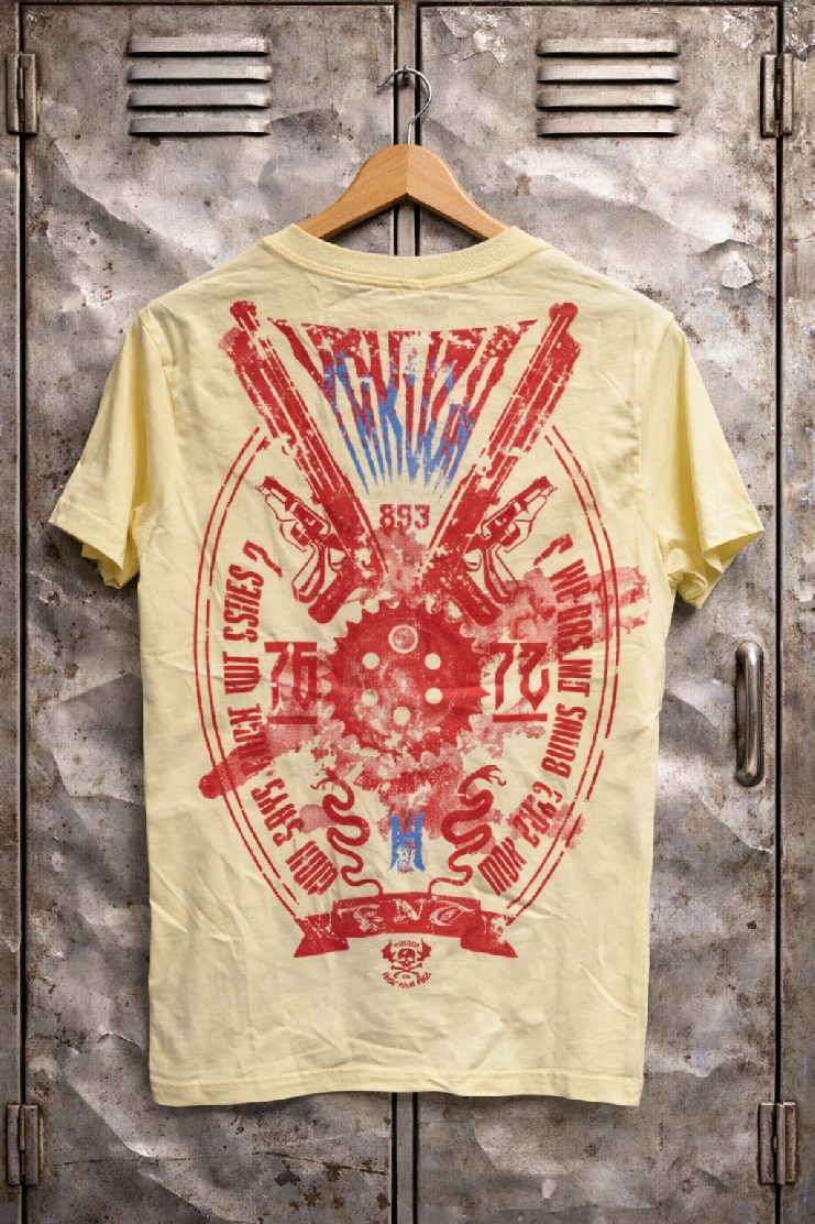Levně Pánské triko Yakuza TSB-419 pale banana