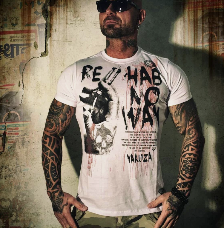 Levně Pánské triko Yakuza TSB-511 white