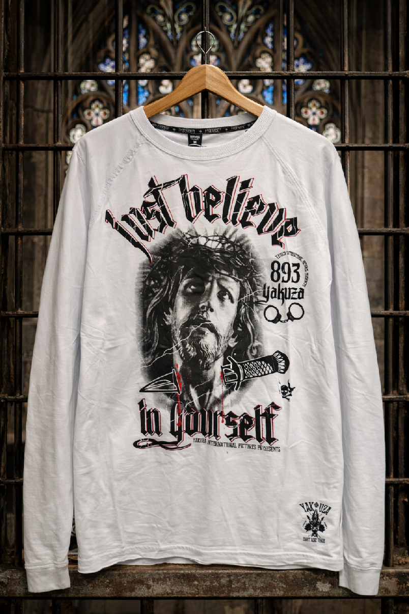 Levně Pánské triko s dlouhým rukávem Yakuza LSB just believe 10033 grey dawn