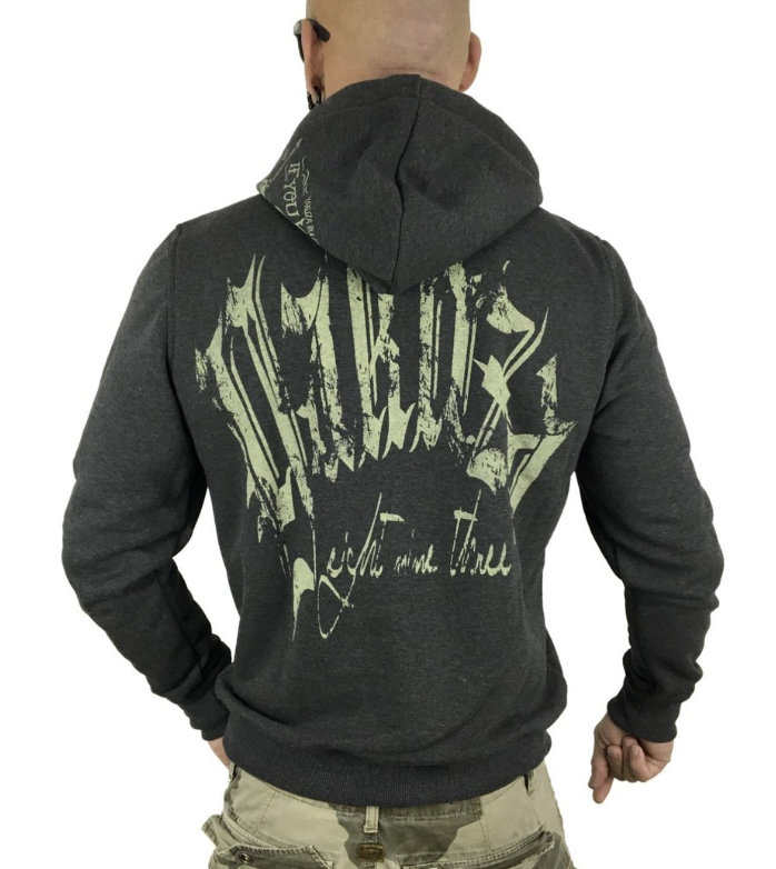 Levně Pánská mikina Yakuza HOB-9063 black melange