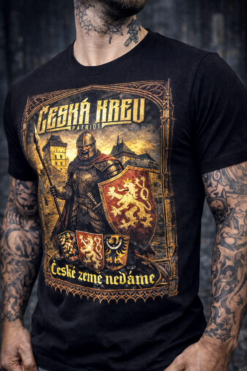 Levně Pánské triko Česká krev Česká Země