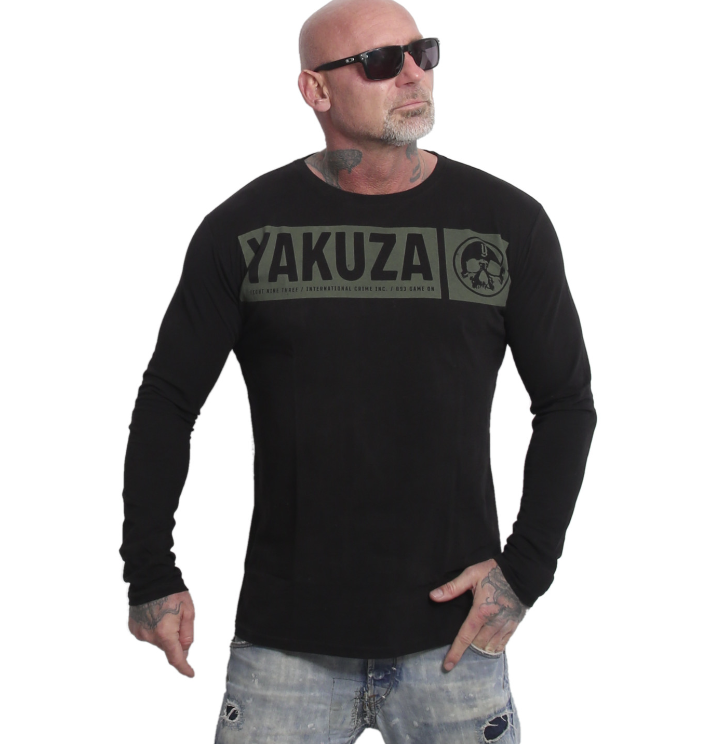 Levně Pánské triko Yakuza s dlouhým rukávem Bleak Basic 27052 black