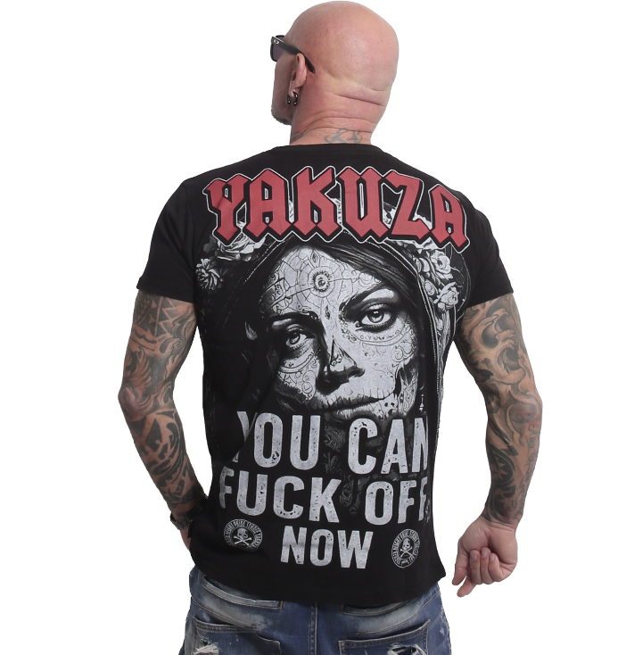 Levně Pánské triko Yakuza You Can Regular 27047 black