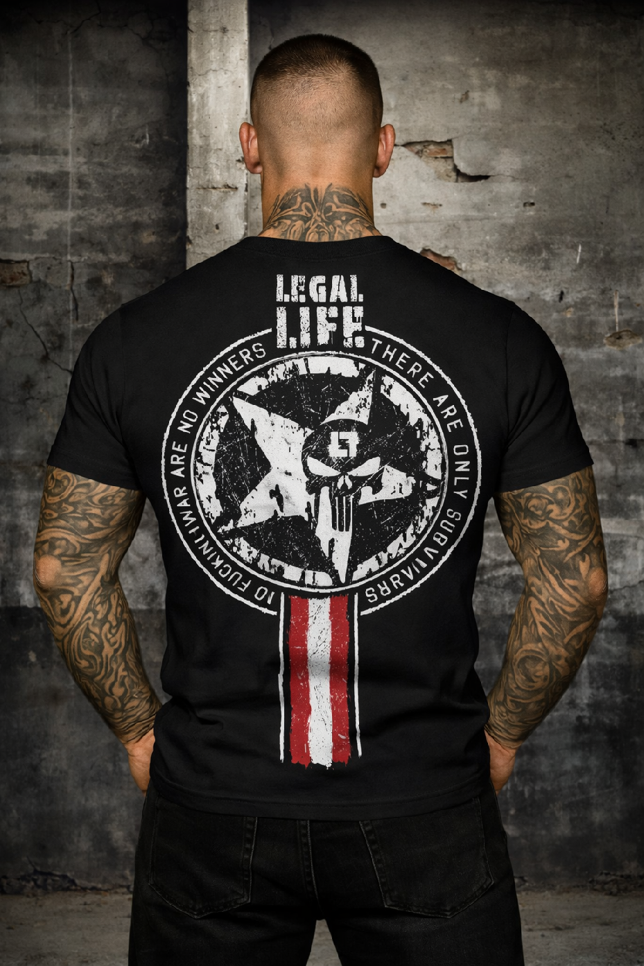 Levně Pánské triko LEGAL LIFE No War black