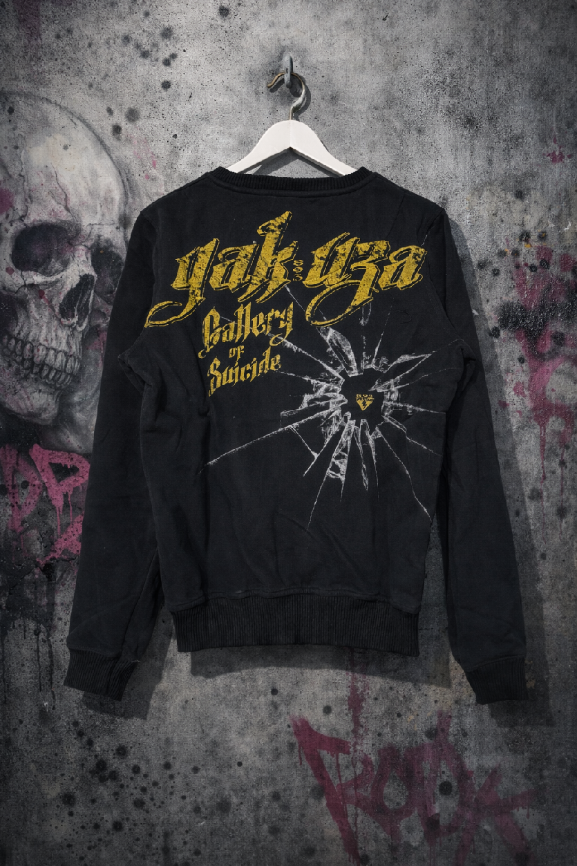 Levně Yakuza mikina oversize street style sw-26 black