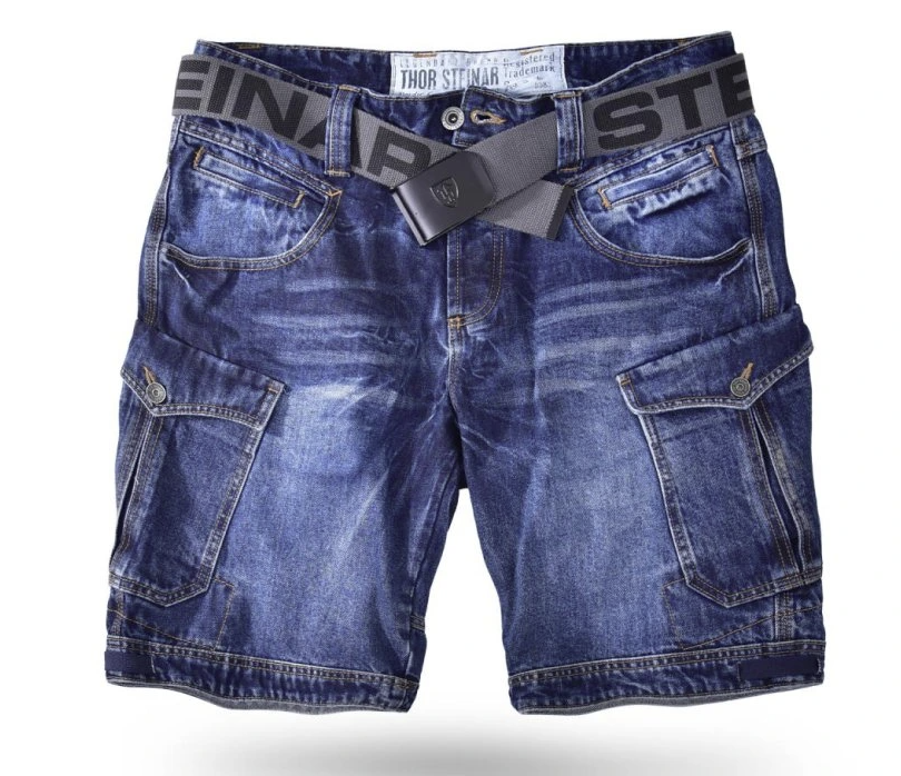 Levně Thor Steinar Kraťasy Stahlheim denim dark