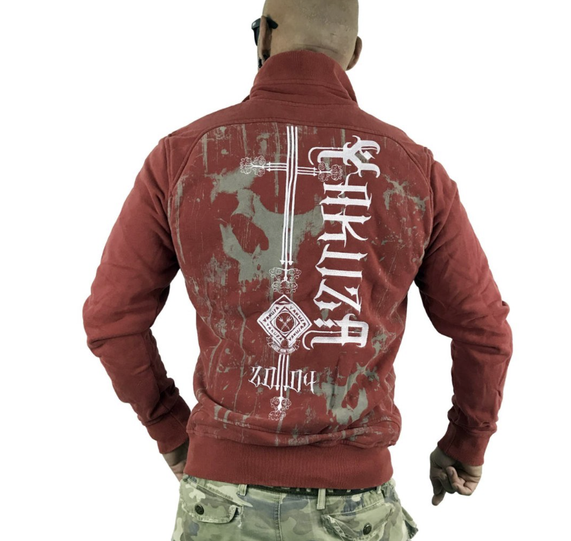 Levně Pánská mikina Yakuza ZB-9036 cardinal