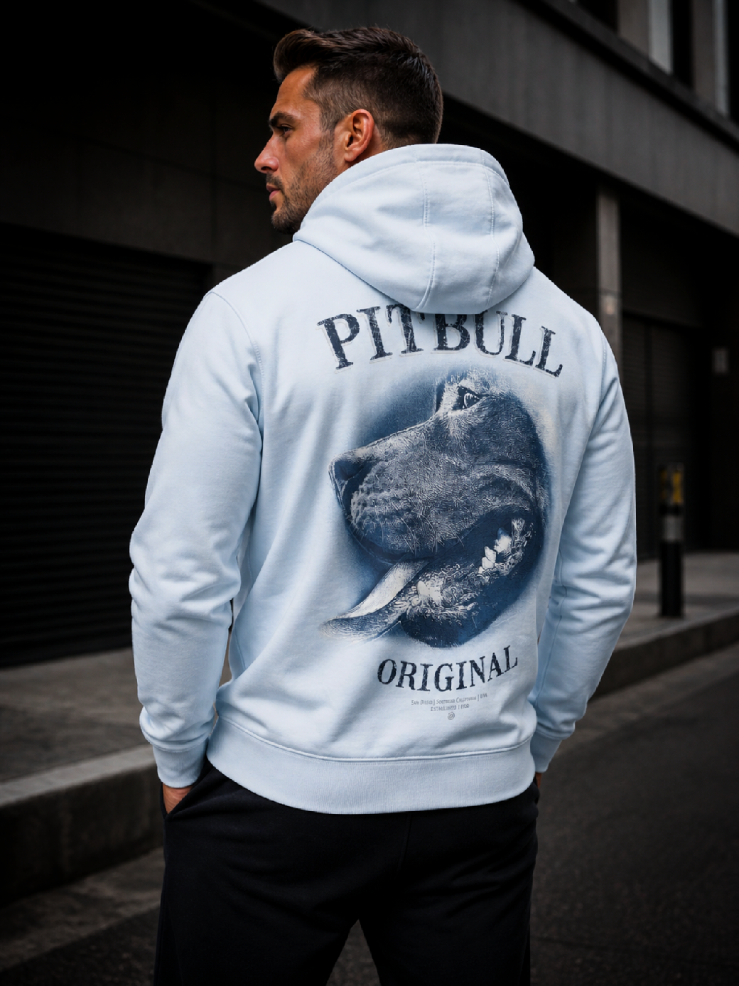 Levně PitBull West Coast - pánská KPZ mikina MIDNIGHT sky blue
