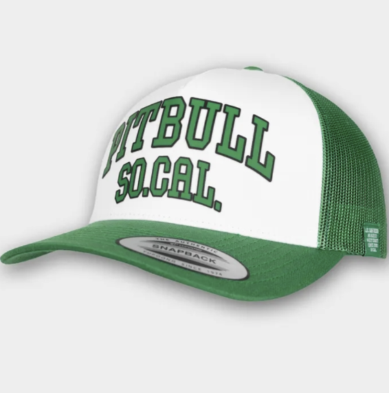 Levně PitBull West Coast - kšiltovka snapback SO CAL retro Trucker bílá/zelená