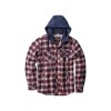 west coast choppers mikinabunda wcc sherpa lined flannel jacket navyred (2)