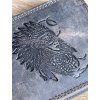 Kožená peněženka a patinou Indian black shadow