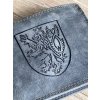 Kožená peněženka hand made s patinou Český znak 01