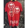 Pánské triko Yakuza Skull colection 12022 ribbon red
