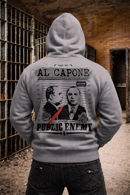 Capone Grey Hoodie Back