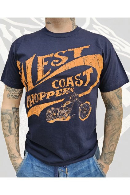 Pánské triko West Coast Choppers Navy (Velikost S)