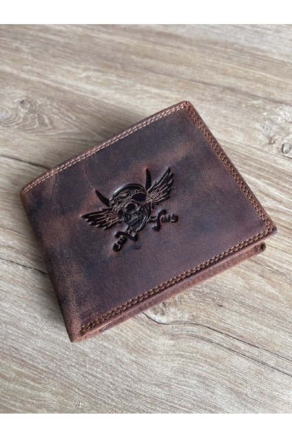 Kožená peněženka Skull wings (Velikost Unisex)
