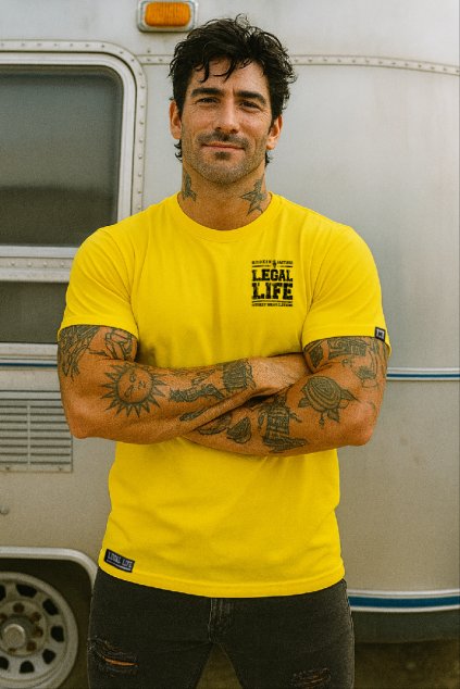 LL BROKEN BASTARD LOGO ŽLUTÁ