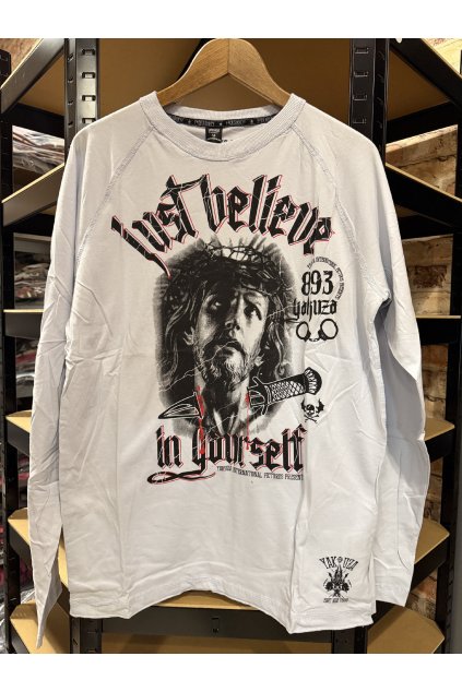 Pánské triko s dlouhým rukávem Yakuza LSB just believe 10033 grey dawn (Velikost 3XL)