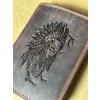 Kožená peněženka s patinou Apache brown (Velikost Unisex)