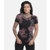 Dámské triko Flowerz long taxík GSB 24123 black (Velikost 3XL)