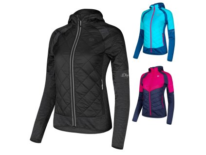 Dámská zateplená hybridní bunda etape sierra pro s kapucí 2229610 kapsy na zip běh, cyklistika, běžky, turistika volný čas relax