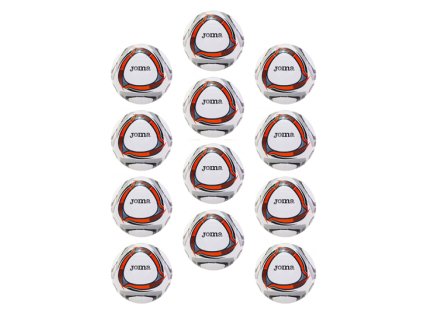 Ultralehký míč na fotbal hybridní JOMA Ultralight 290 g velikost 5, sada 12ks (Barva bílá-oranžová, Vel. míče Sada 12ks/Vel. 5)