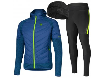 Pánsaký set sportovního oblečení etape crux pro sprinter hybridní bunda elastické zateplené kalhoty a čepice
