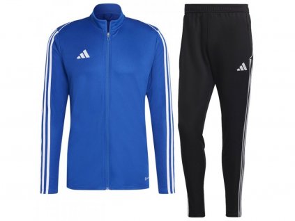 souprava adidas league 23 dlouhy zip modra