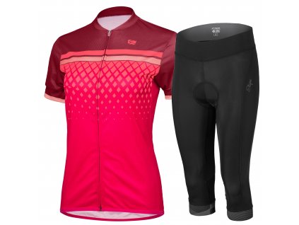 Dámský cyklistický set Etape Diamond Livia dres a 34 elastické kalhoty s gelovou vložkou