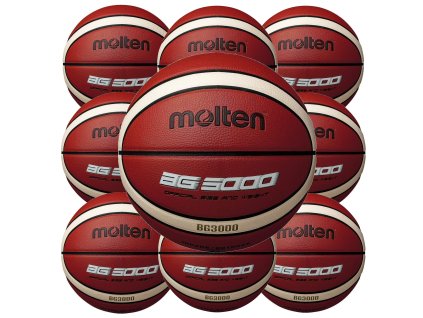 Basketbalový míč MOLTEN BG3000 velikost 5, 6 a 7 pro školy sada 10 kusů za zvýhodněnou cenu SLEVA basketbalových míčů
